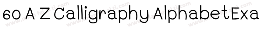 60 A Z Calligraphy AlphabetExamples字体转换